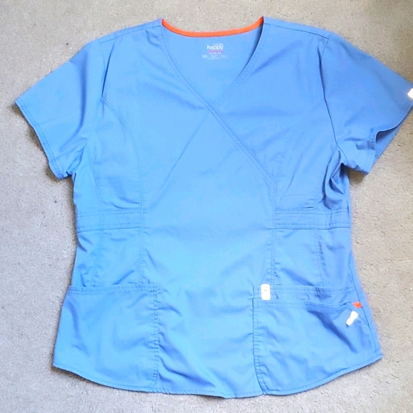 Happy Code v-neck scrub top - Picture 1 of 1